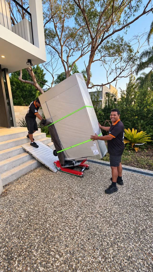 250 kg Fridge Moved Upstairs with a Stair Climber in Sydney